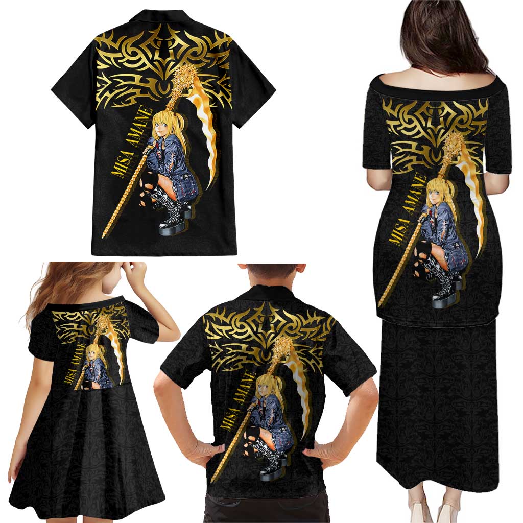 Misa Amane Death Note Family Matching Puletasi and Hawaiian Shirt Misa Amane from Death Note - Dark Diva with a Blade