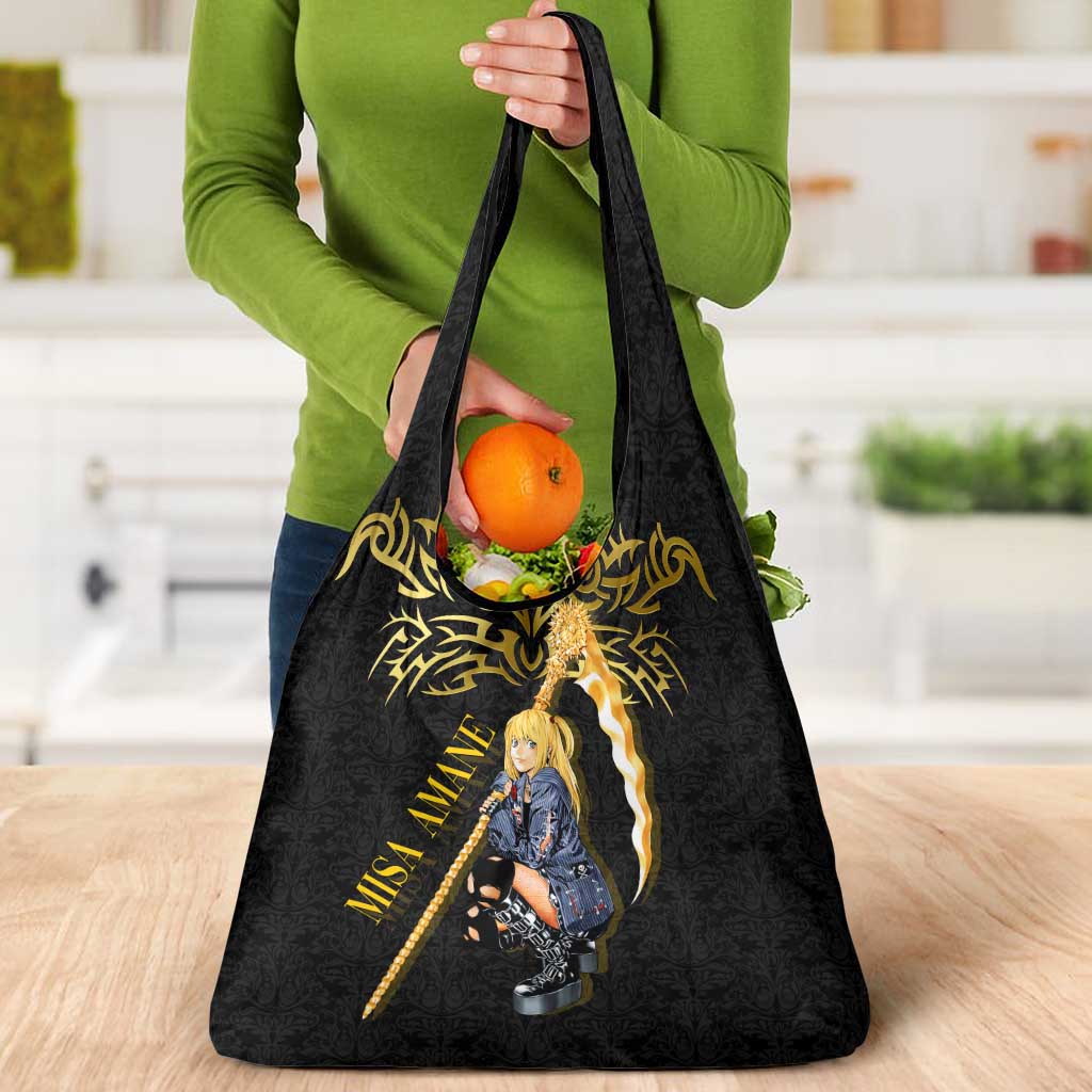 Misa Amane Death Note Grocery Bag Misa Amane from Death Note - Dark Diva with a Blade