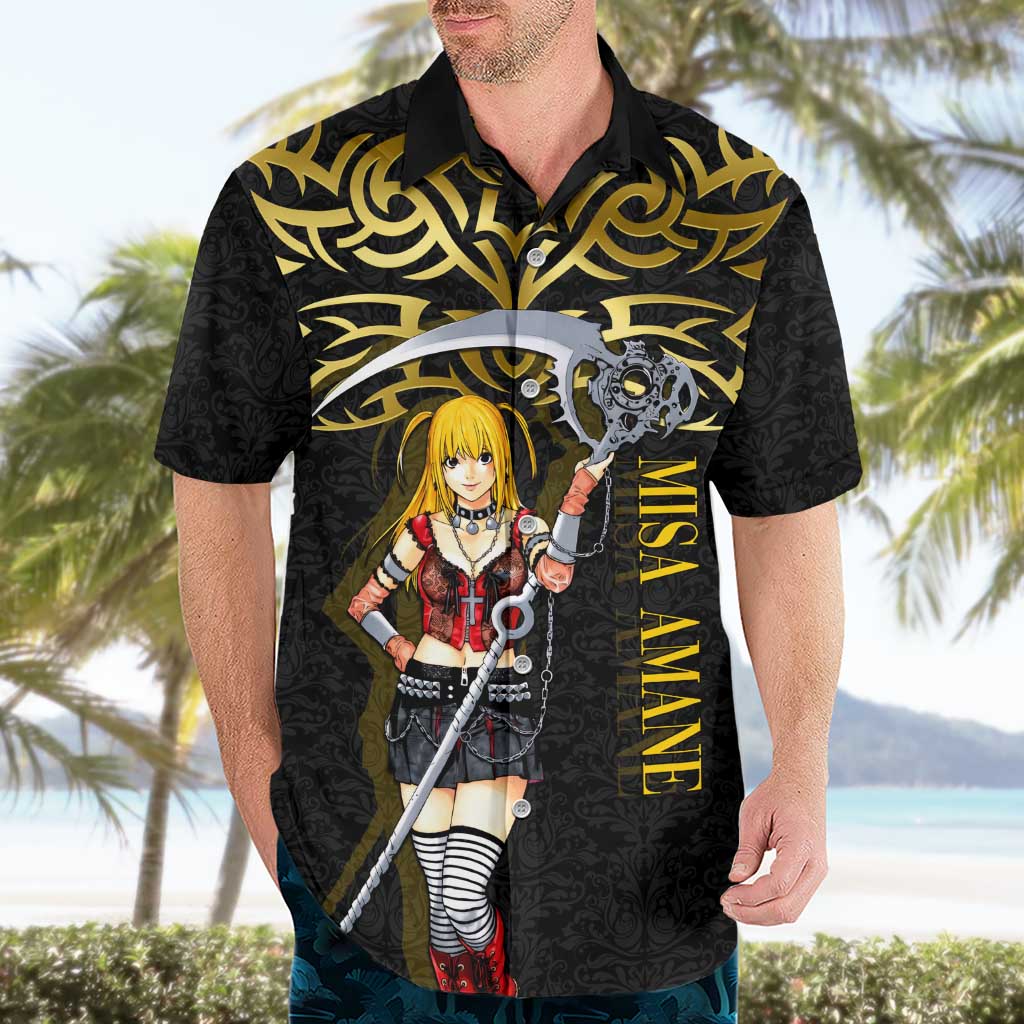 Misa Amane Death Note Hawaiian Shirt Misa Amane from Death Note - Dark Diva with a Blade