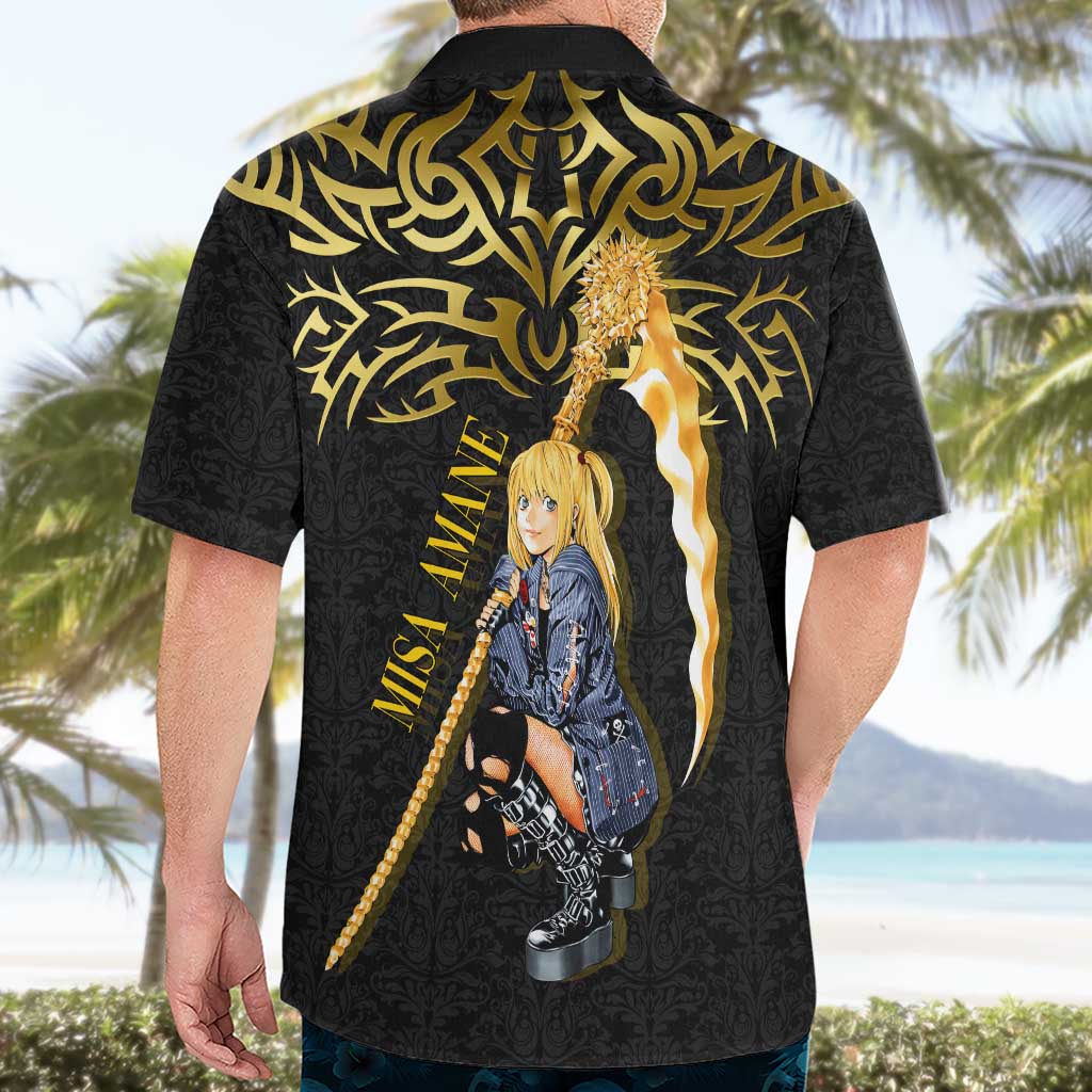 Misa Amane Death Note Hawaiian Shirt Misa Amane from Death Note - Dark Diva with a Blade