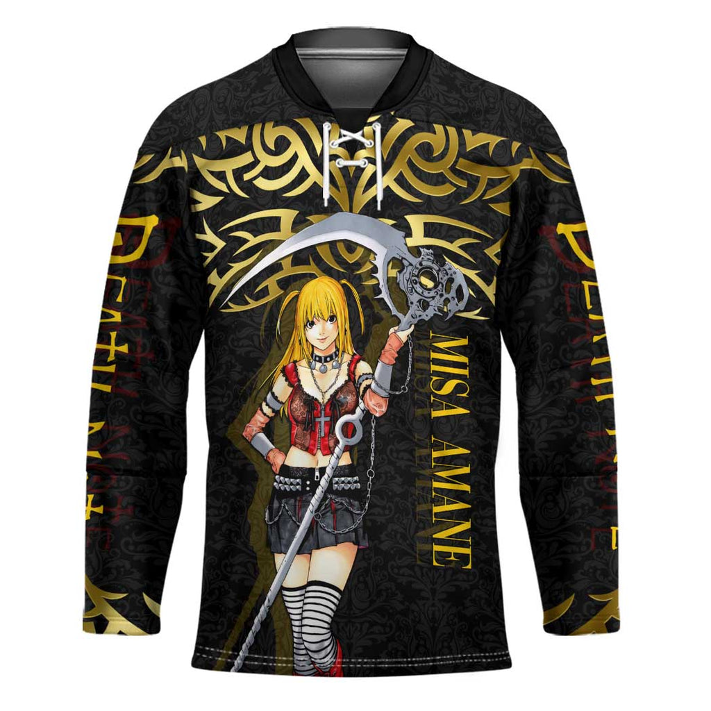 Misa Amane Death Note Hockey Jersey Misa Amane from Death Note - Dark Diva with a Blade