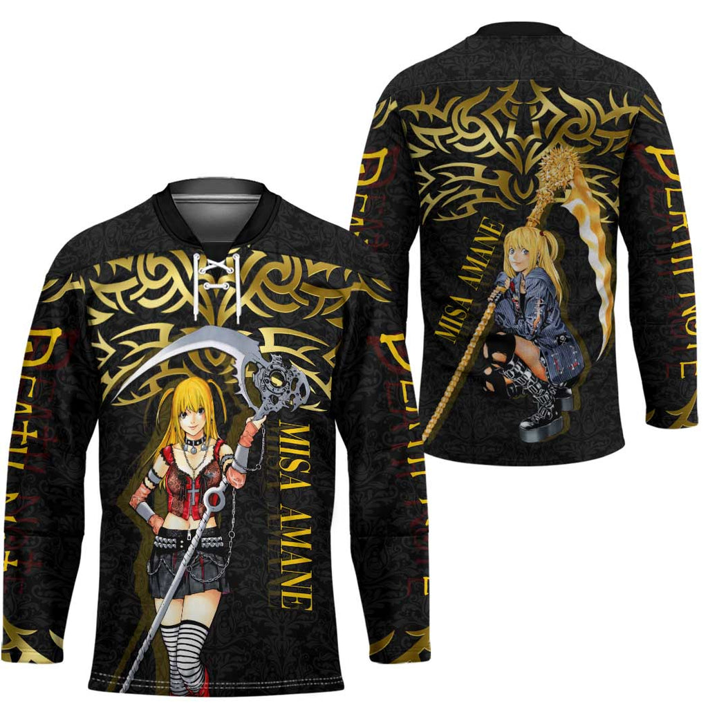 Misa Amane Death Note Hockey Jersey Misa Amane from Death Note - Dark Diva with a Blade