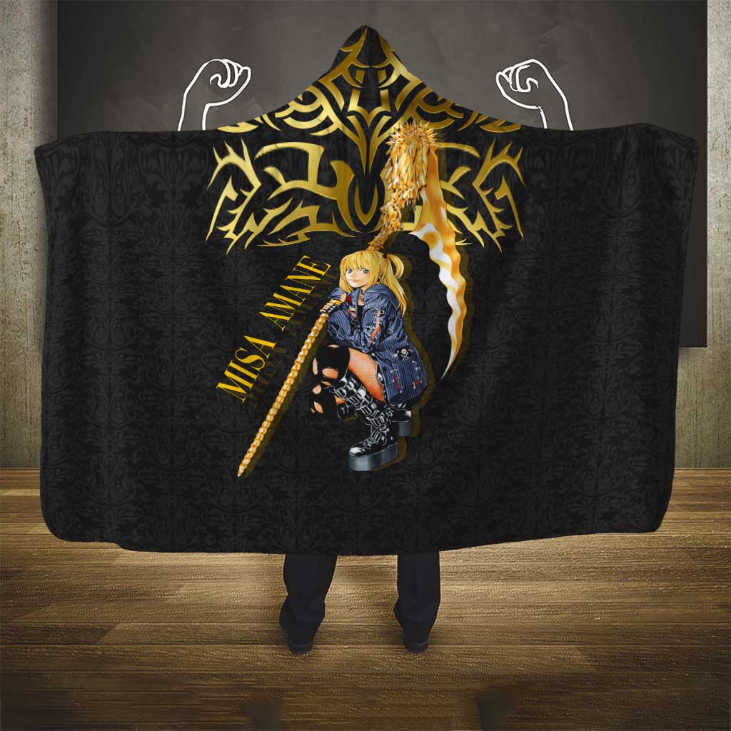Misa Amane Death Note Hooded Blanket Misa Amane from Death Note - Dark Diva with a Blade