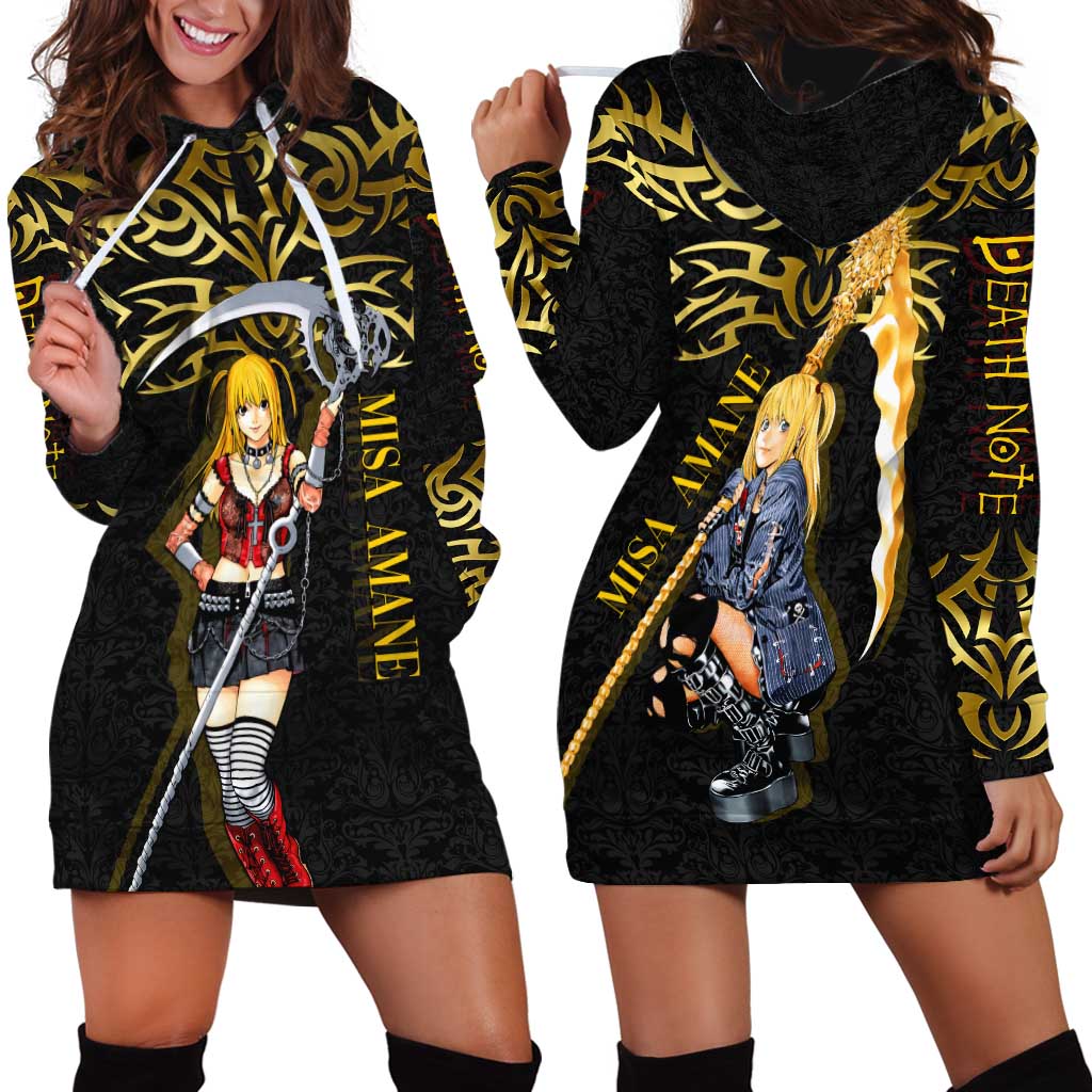 Misa Amane Death Note Hoodie Dress Misa Amane from Death Note - Dark Diva with a Blade