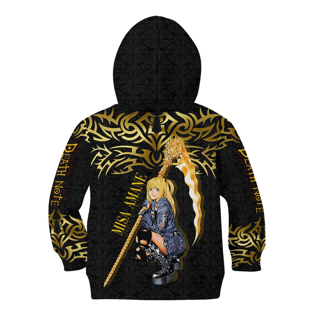 Misa Amane Death Note Kid Hoodie Misa Amane from Death Note - Dark Diva with a Blade