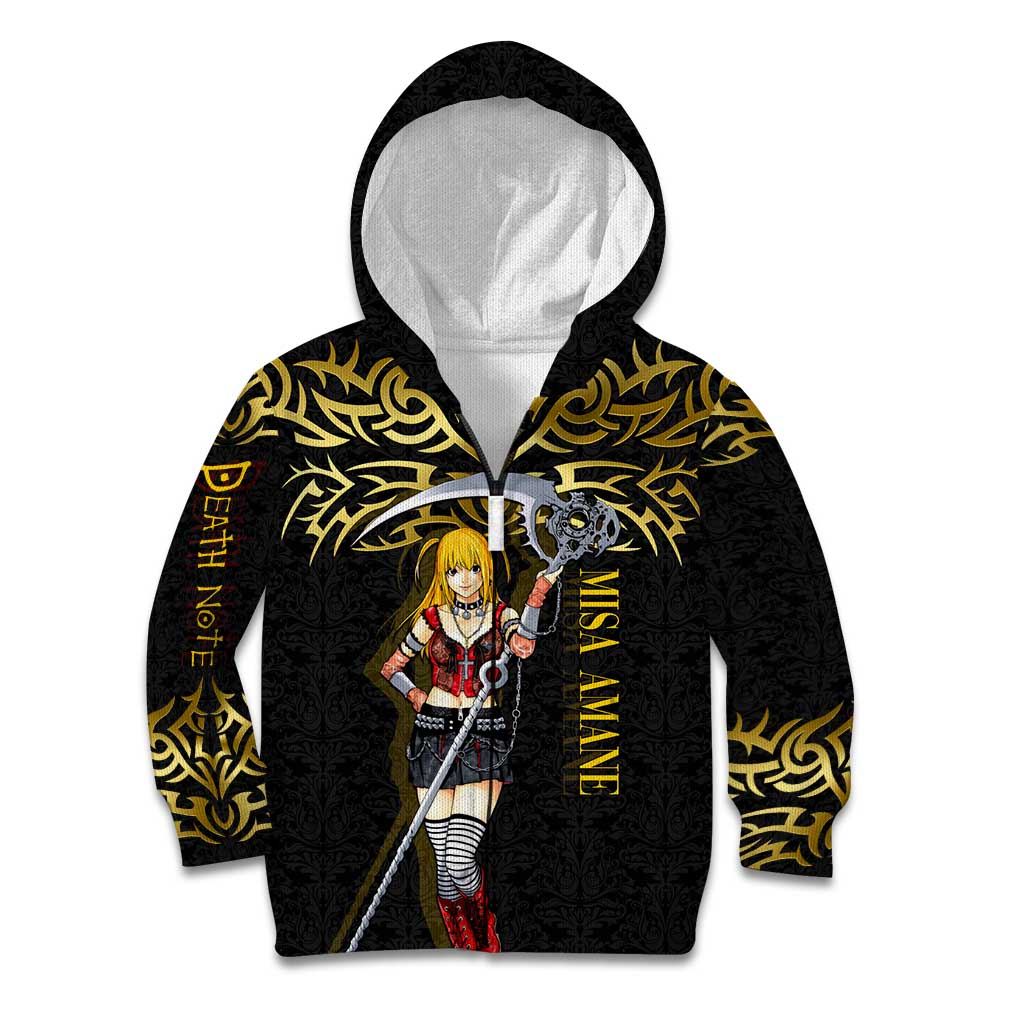 Misa Amane Death Note Kid Hoodie Misa Amane from Death Note - Dark Diva with a Blade