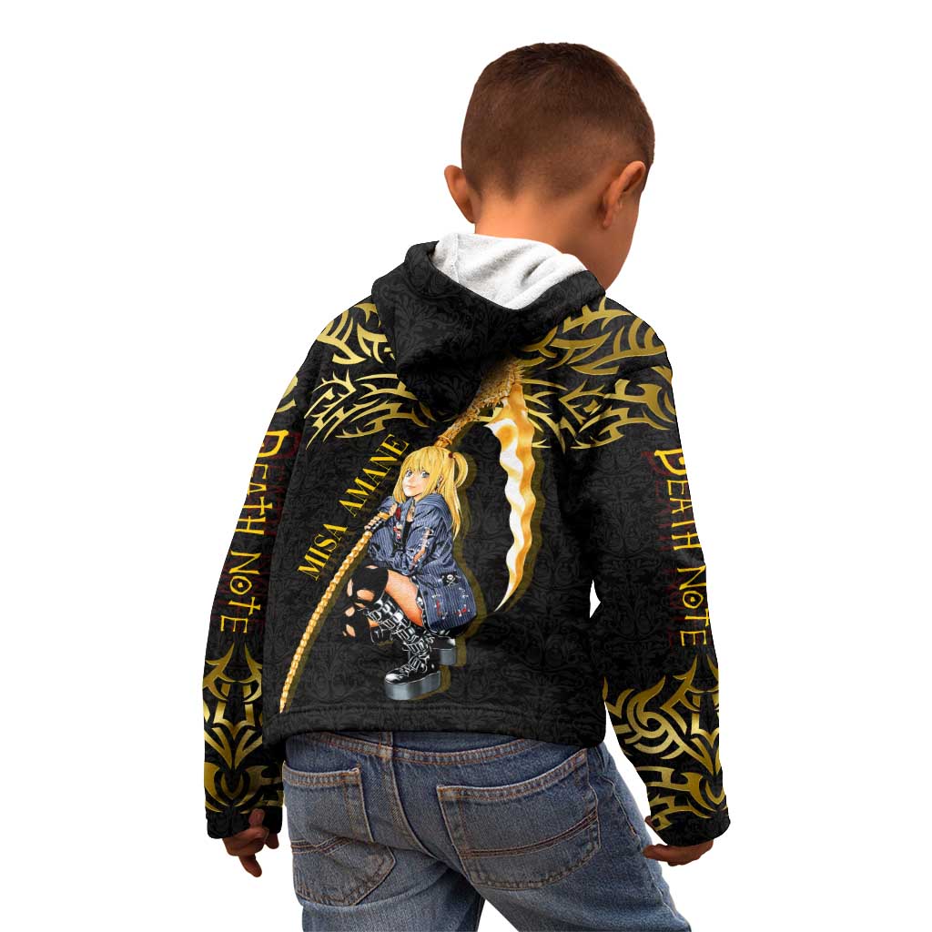 Misa Amane Death Note Kid Hoodie Misa Amane from Death Note - Dark Diva with a Blade