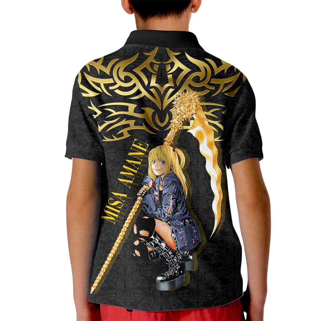 Misa Amane Death Note Kid Polo Shirt Misa Amane from Death Note - Dark Diva with a Blade