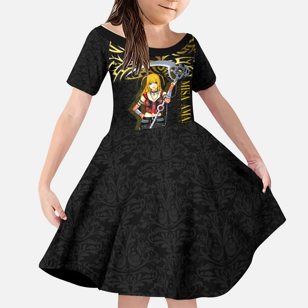 Misa Amane Death Note Kid Short Sleeve Dress Misa Amane from Death Note - Dark Diva with a Blade