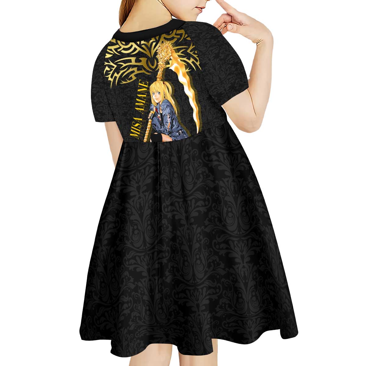 Misa Amane Death Note Kid Short Sleeve Dress Misa Amane from Death Note - Dark Diva with a Blade