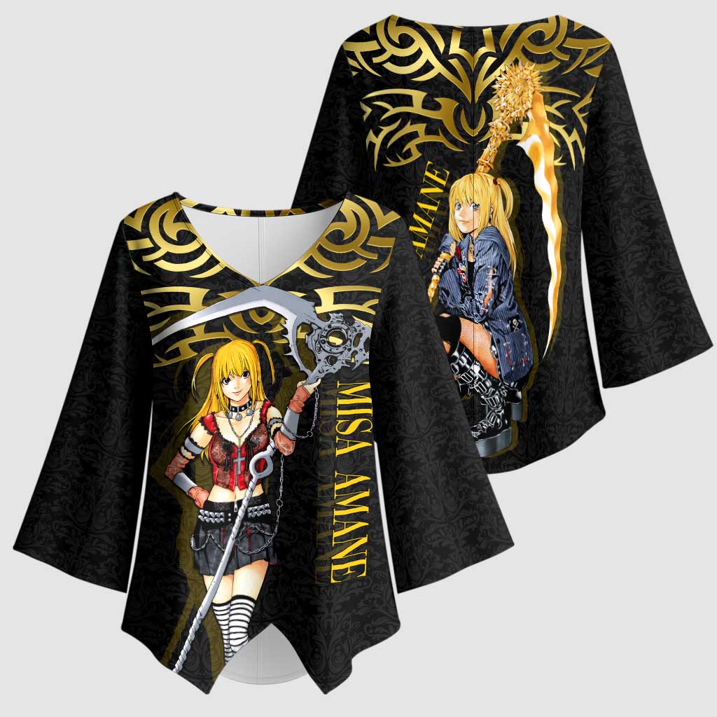 Misa Amane Death Note Kimono Sleeve Blouse Misa Amane from Death Note - Dark Diva with a Blade