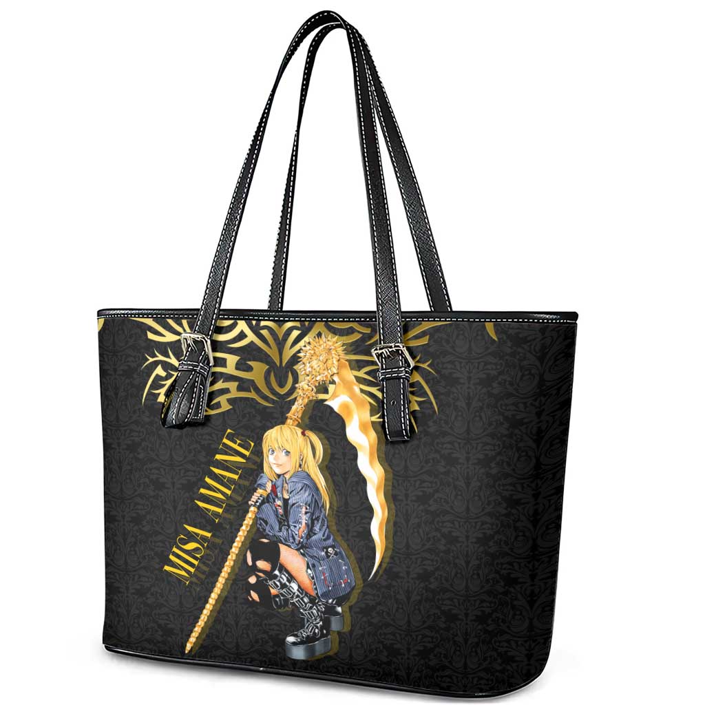 Misa Amane Death Note Leather Tote Bag Misa Amane from Death Note - Dark Diva with a Blade