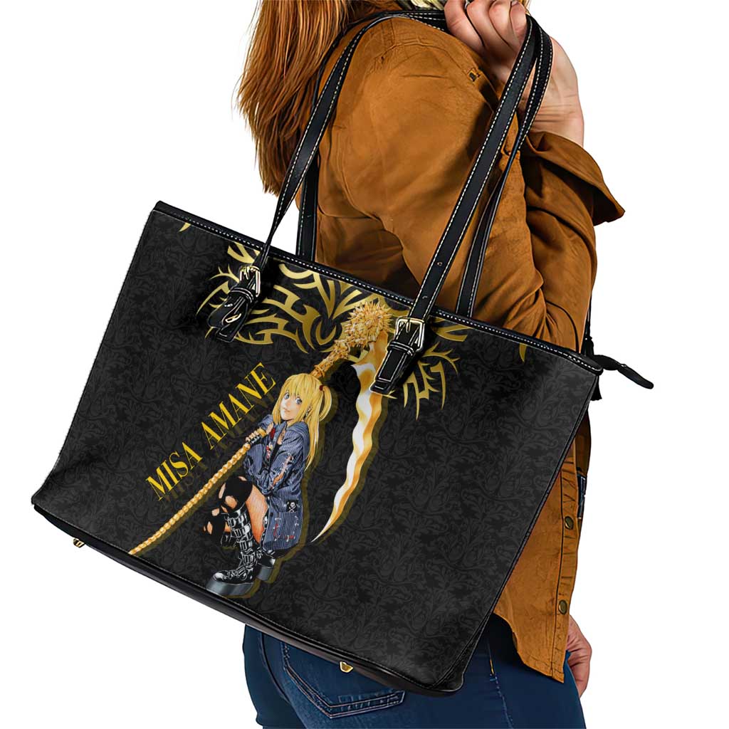 Misa Amane Death Note Leather Tote Bag Misa Amane from Death Note - Dark Diva with a Blade