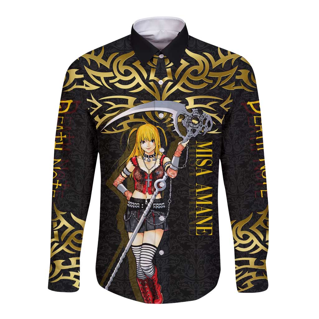 Misa Amane Death Note Long Sleeve Button Shirt Misa Amane from Death Note - Dark Diva with a Blade