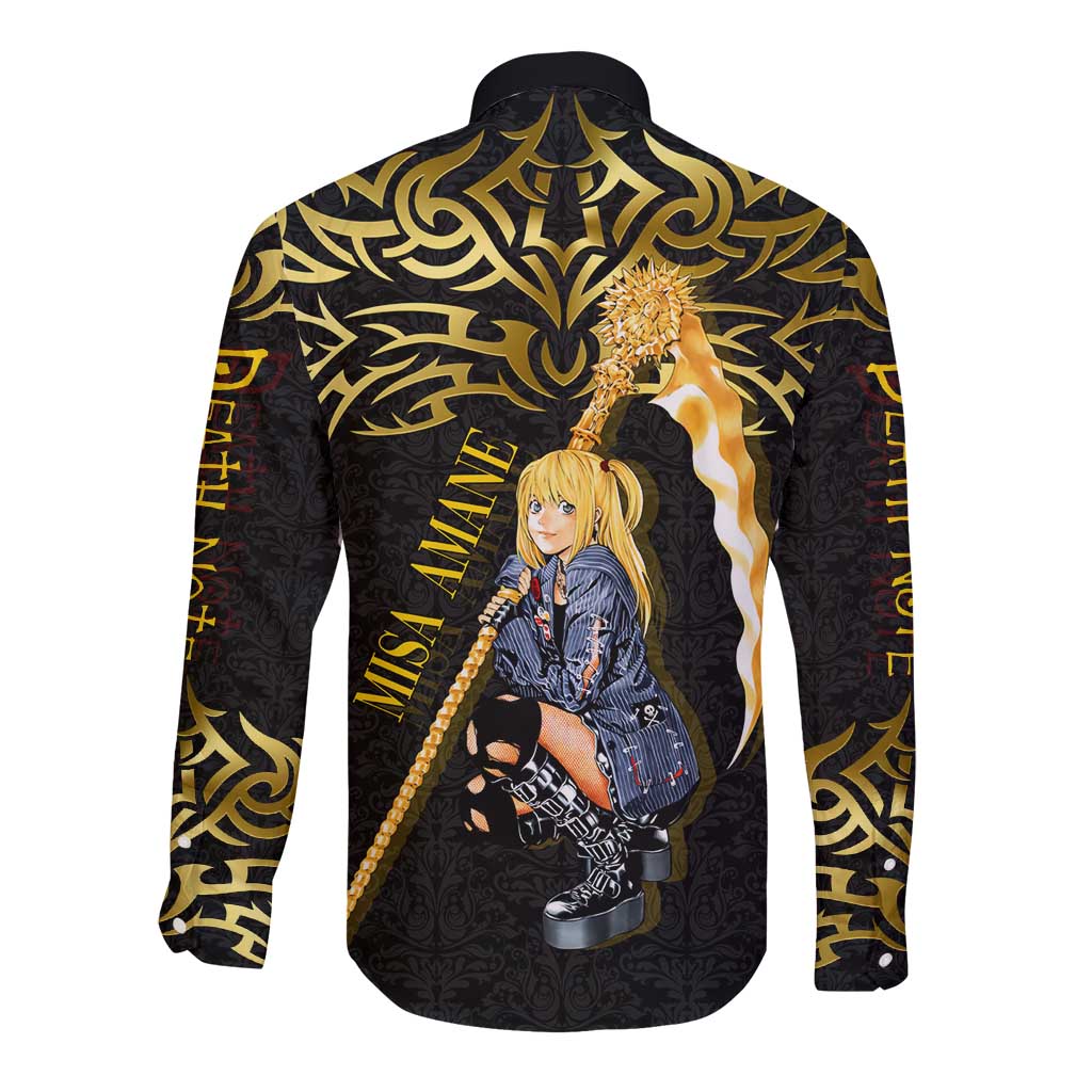 Misa Amane Death Note Long Sleeve Button Shirt Misa Amane from Death Note - Dark Diva with a Blade