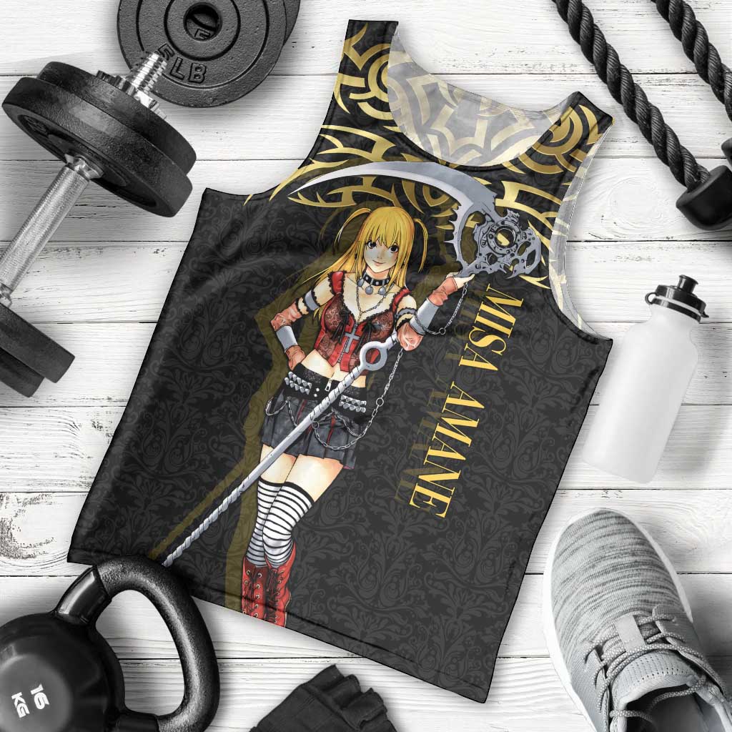 Misa Amane Death Note Men Tank Top Misa Amane from Death Note - Dark Diva with a Blade