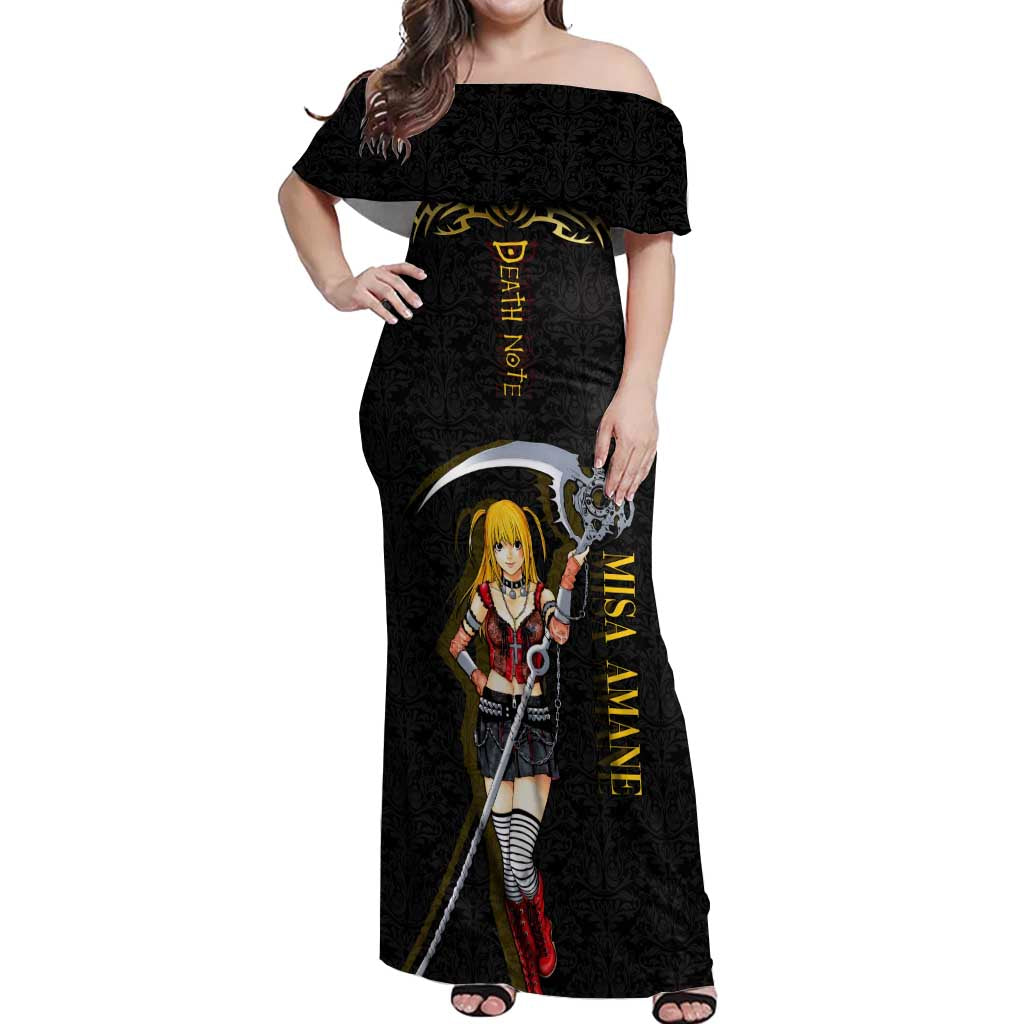 Misa Amane Death Note Off Shoulder Maxi Dress Misa Amane from Death Note - Dark Diva with a Blade