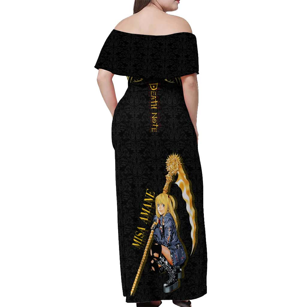 Misa Amane Death Note Off Shoulder Maxi Dress Misa Amane from Death Note - Dark Diva with a Blade