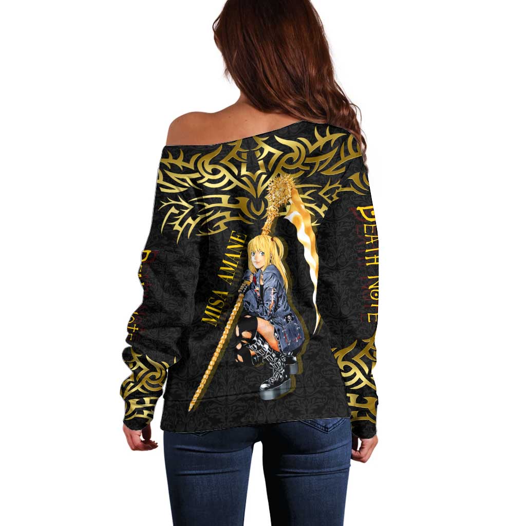 Misa Amane Death Note Off Shoulder Sweater Misa Amane from Death Note - Dark Diva with a Blade
