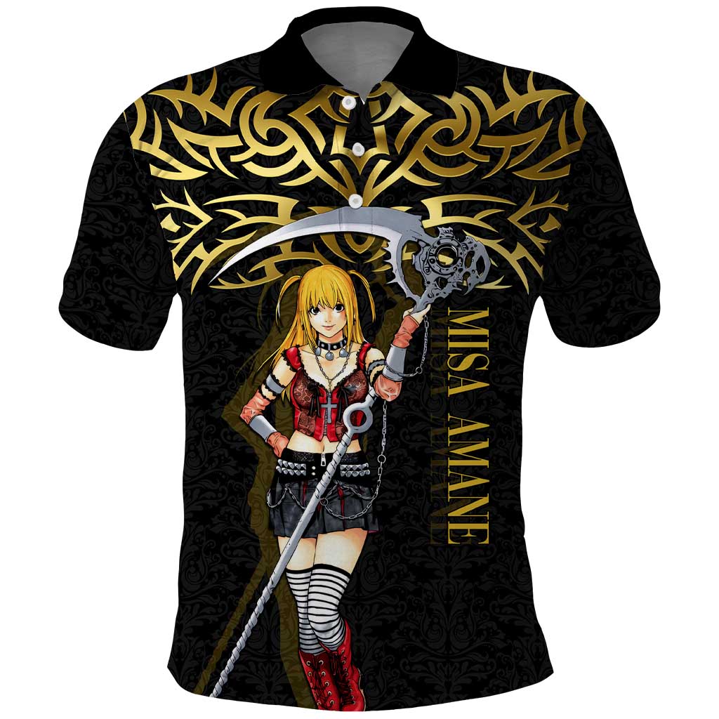Misa Amane Death Note Polo Shirt Misa Amane from Death Note - Dark Diva with a Blade