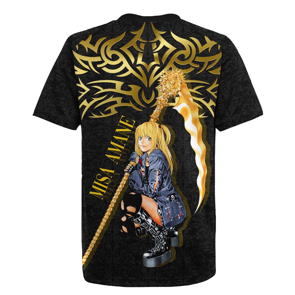 Misa Amane Death Note Rugby Jersey Misa Amane from Death Note - Dark Diva with a Blade