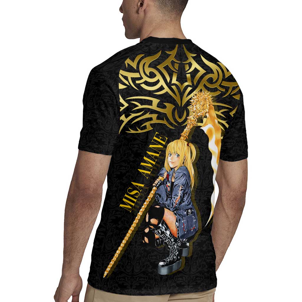Misa Amane Death Note Rugby Jersey Misa Amane from Death Note - Dark Diva with a Blade