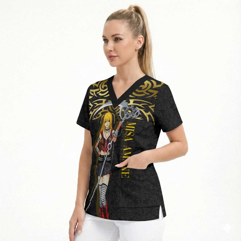 Misa Amane Death Note Scrub Top Misa Amane from Death Note - Dark Diva with a Blade