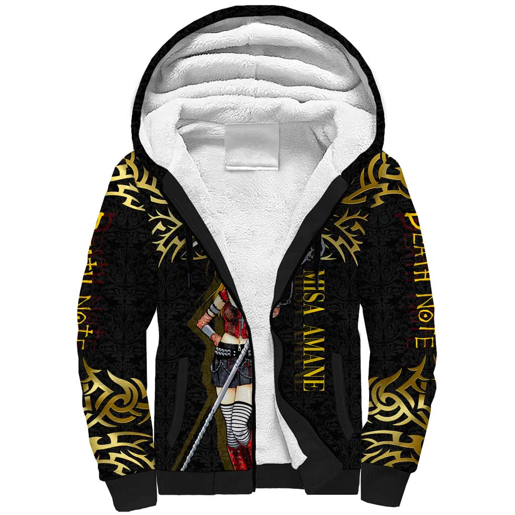 Misa Amane Death Note Sherpa Hoodie Misa Amane from Death Note - Dark Diva with a Blade