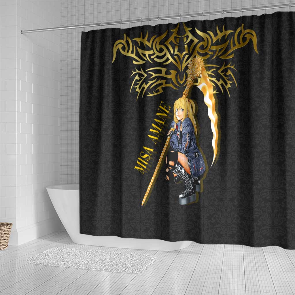 Misa Amane Death Note Shower Curtain Misa Amane from Death Note - Dark Diva with a Blade