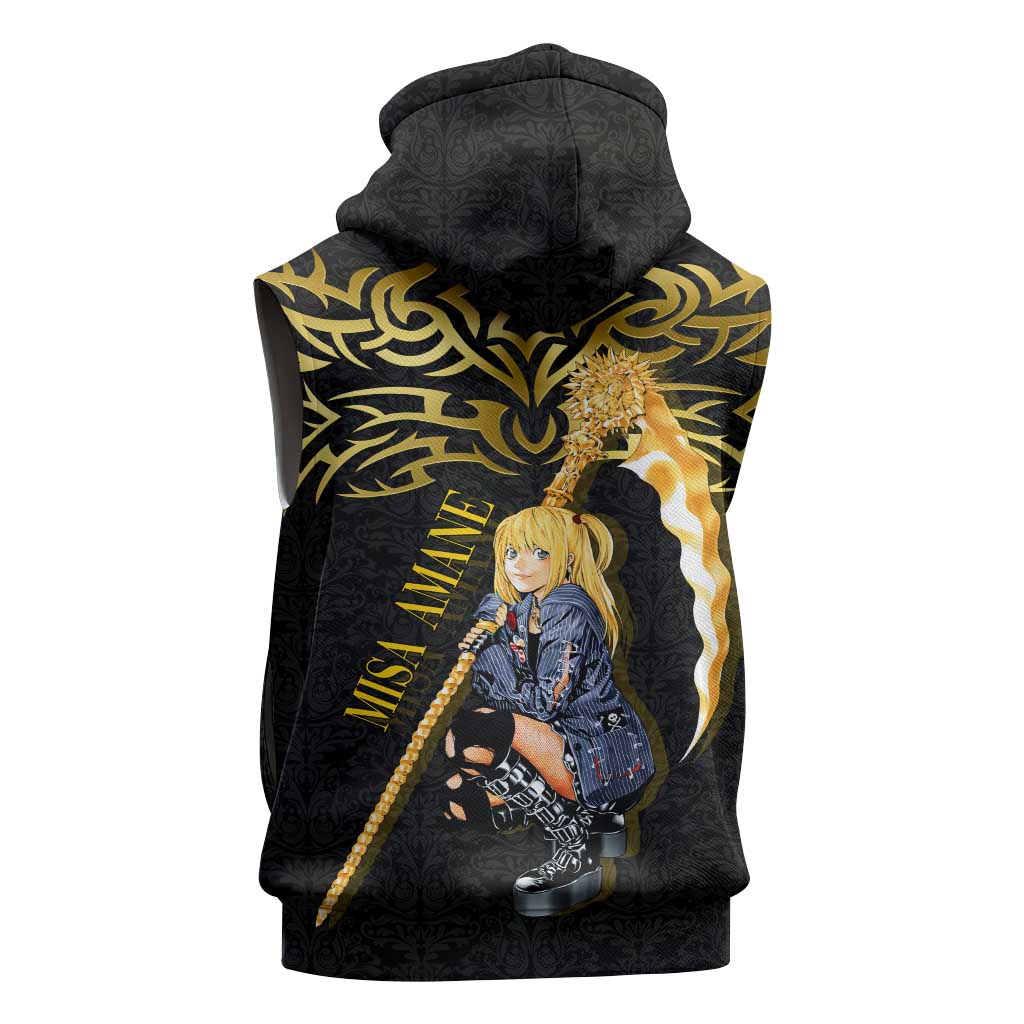 Misa Amane Death Note Sleeveless Hoodie Misa Amane from Death Note - Dark Diva with a Blade