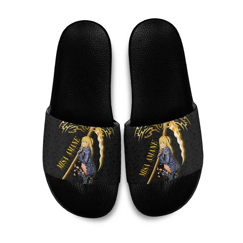 Misa Amane Death Note Slide Sandals Misa Amane from Death Note - Dark Diva with a Blade