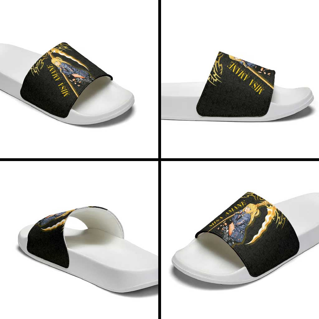 Misa Amane Death Note Slide Sandals Misa Amane from Death Note - Dark Diva with a Blade