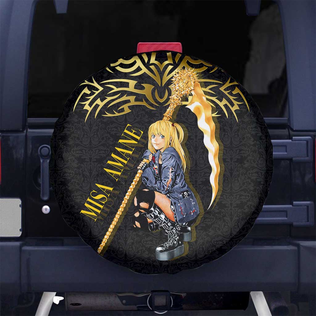Misa Amane Death Note Spare Tire Cover Misa Amane from Death Note - Dark Diva with a Blade