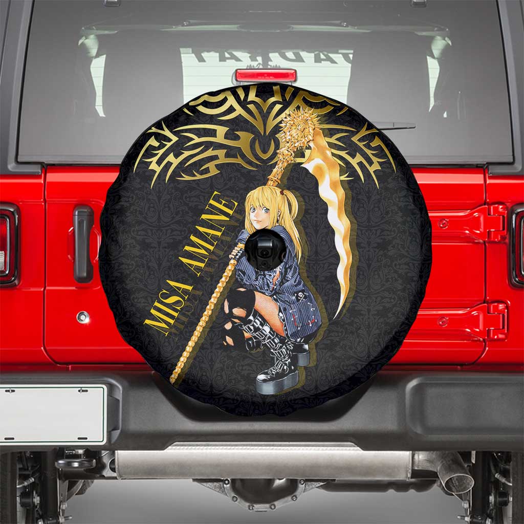 Misa Amane Death Note Spare Tire Cover Misa Amane from Death Note - Dark Diva with a Blade