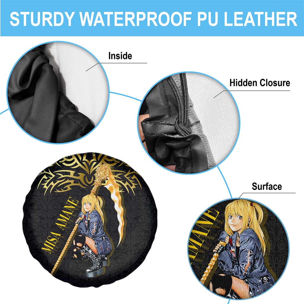 Misa Amane Death Note Spare Tire Cover Misa Amane from Death Note - Dark Diva with a Blade
