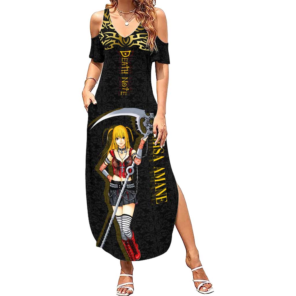 Misa Amane Death Note Summer Maxi Dress Misa Amane from Death Note - Dark Diva with a Blade