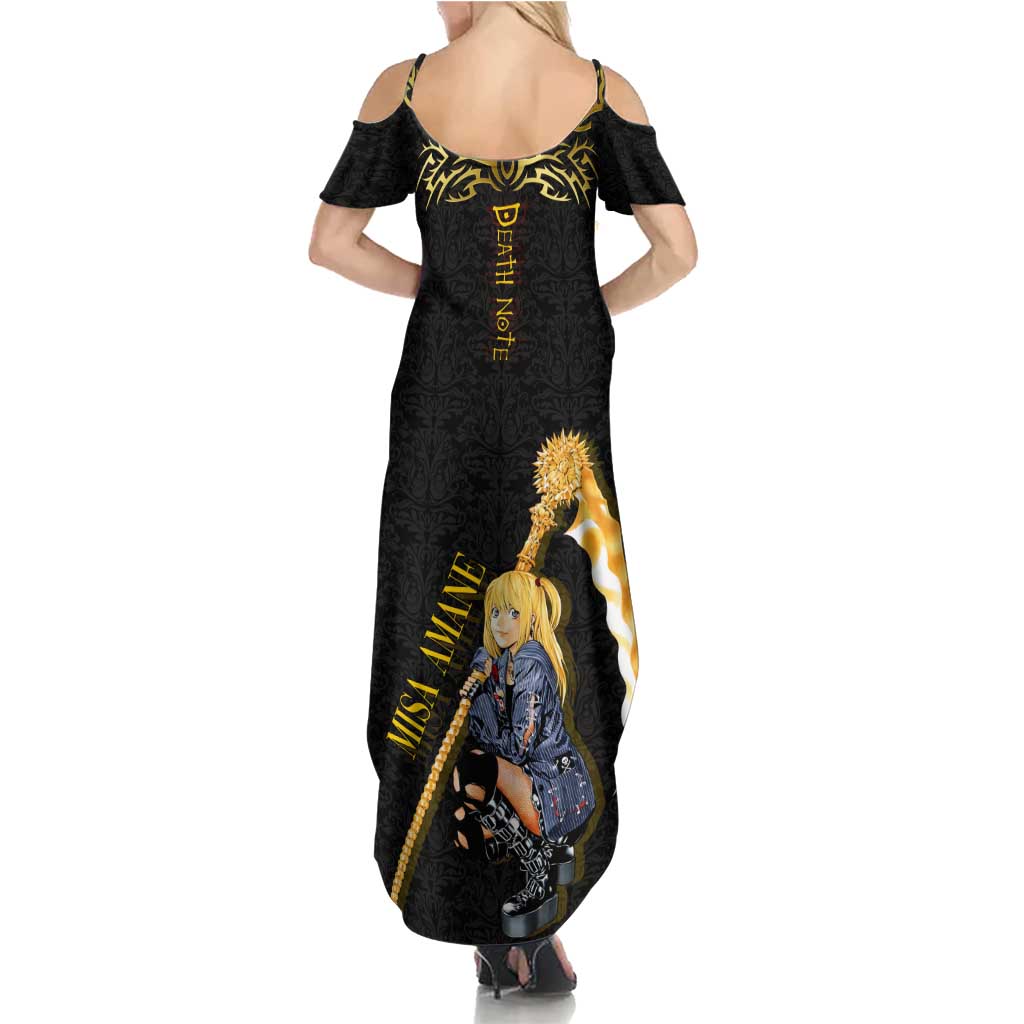 Misa Amane Death Note Summer Maxi Dress Misa Amane from Death Note - Dark Diva with a Blade