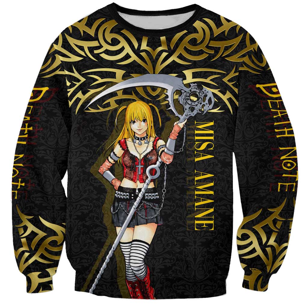 Misa Amane Death Note Sweatshirt Misa Amane from Death Note - Dark Diva with a Blade