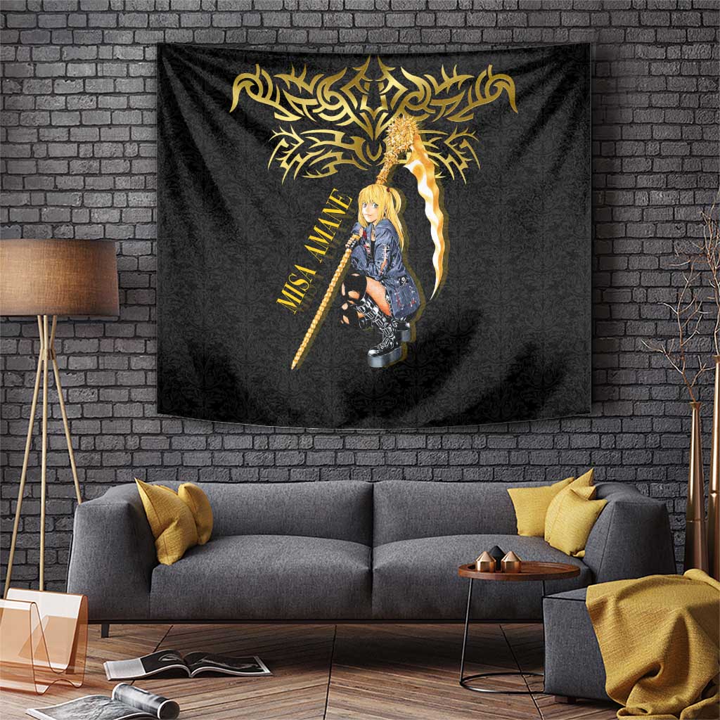 Misa Amane Death Note Tapestry Misa Amane from Death Note - Dark Diva with a Blade