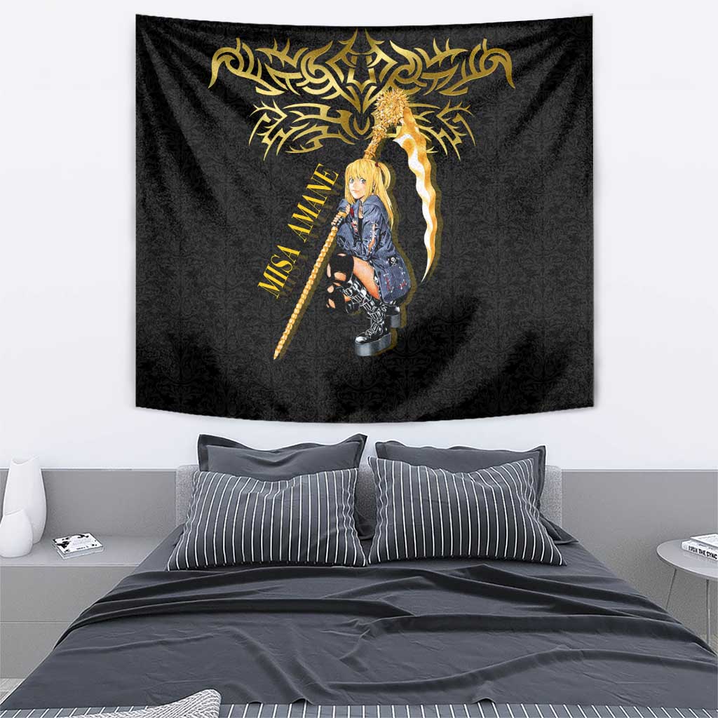 Misa Amane Death Note Tapestry Misa Amane from Death Note - Dark Diva with a Blade