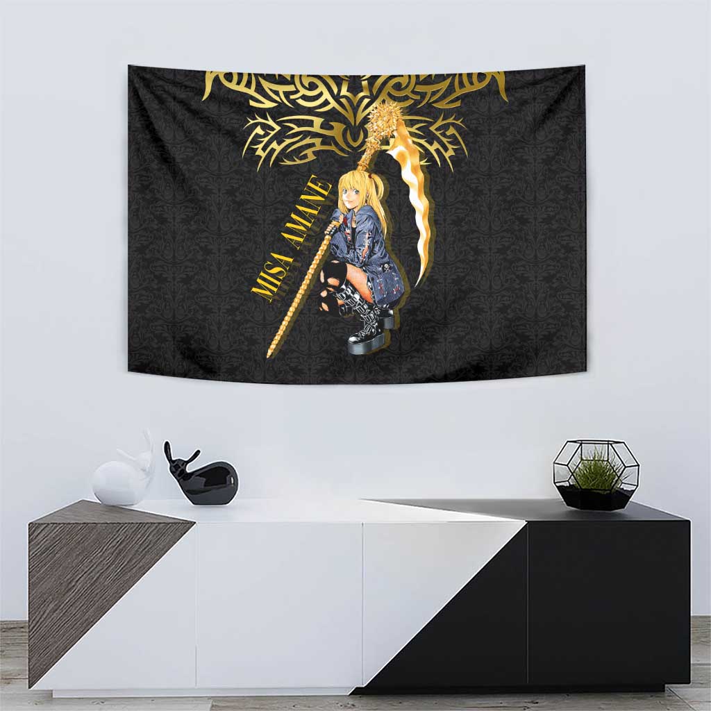 Misa Amane Death Note Tapestry Misa Amane from Death Note - Dark Diva with a Blade