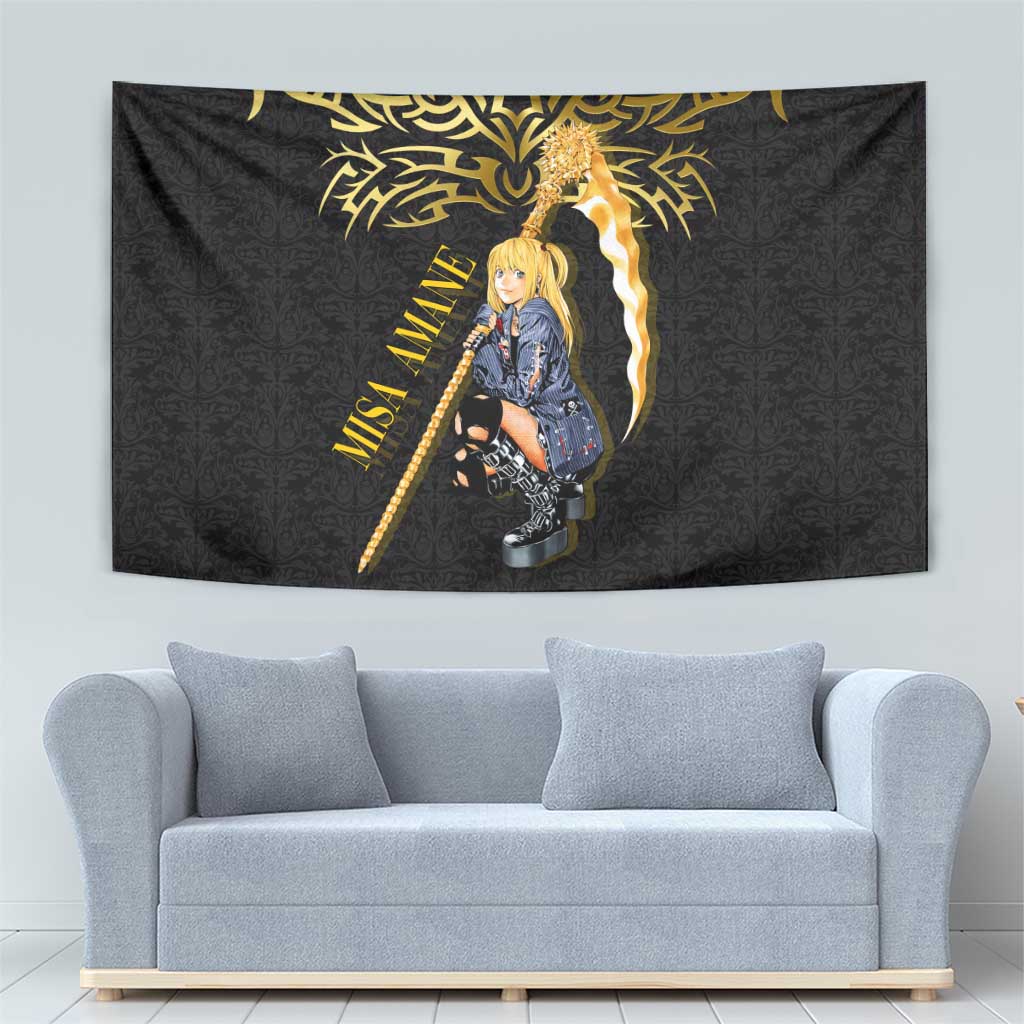 Misa Amane Death Note Tapestry Misa Amane from Death Note - Dark Diva with a Blade