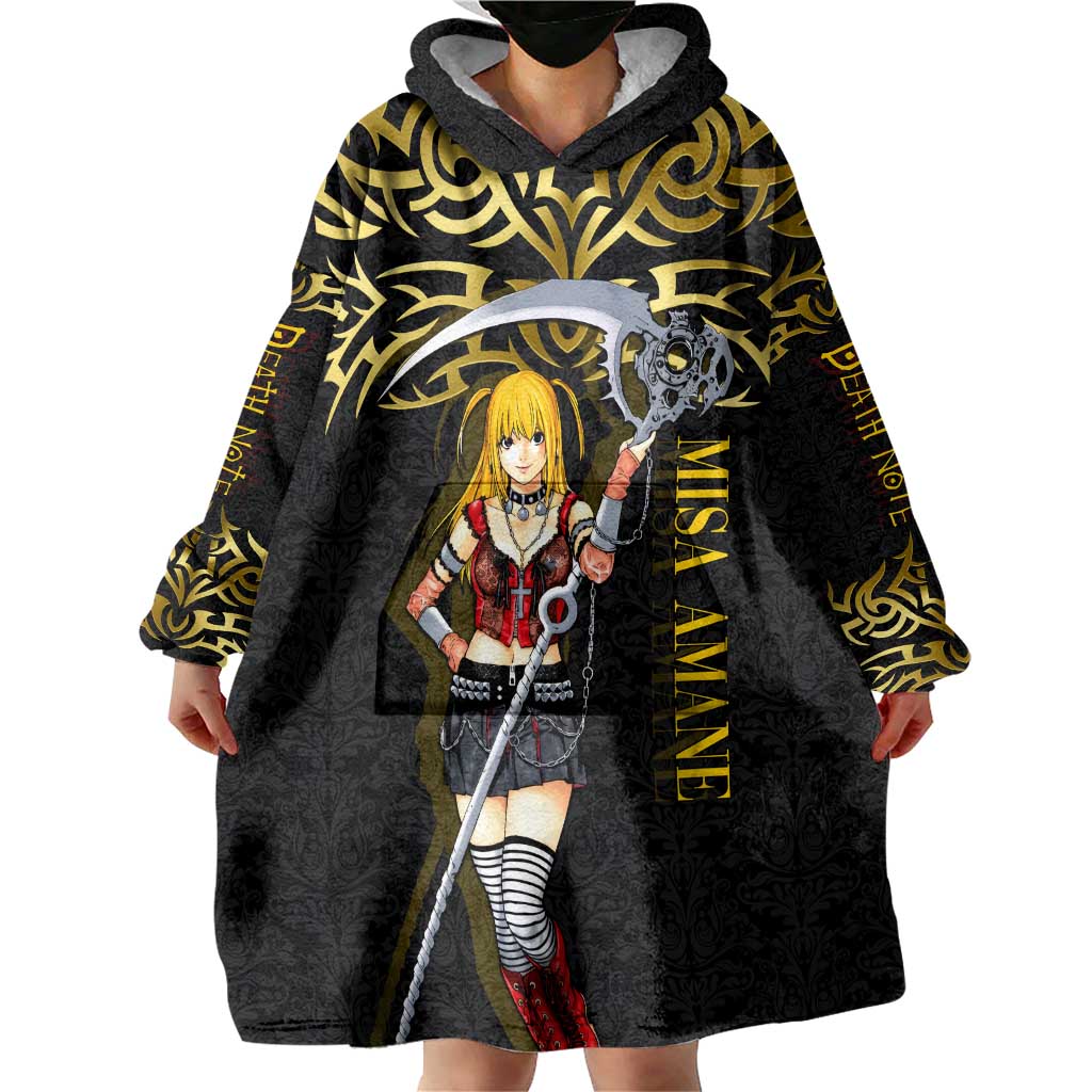 Misa Amane Death Note Wearable Blanket Hoodie Misa Amane from Death Note - Dark Diva with a Blade