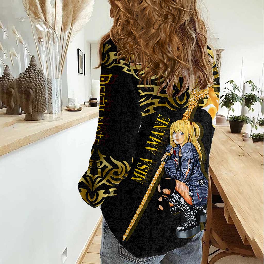 Misa Amane Death Note Women Casual Shirt Misa Amane from Death Note - Dark Diva with a Blade