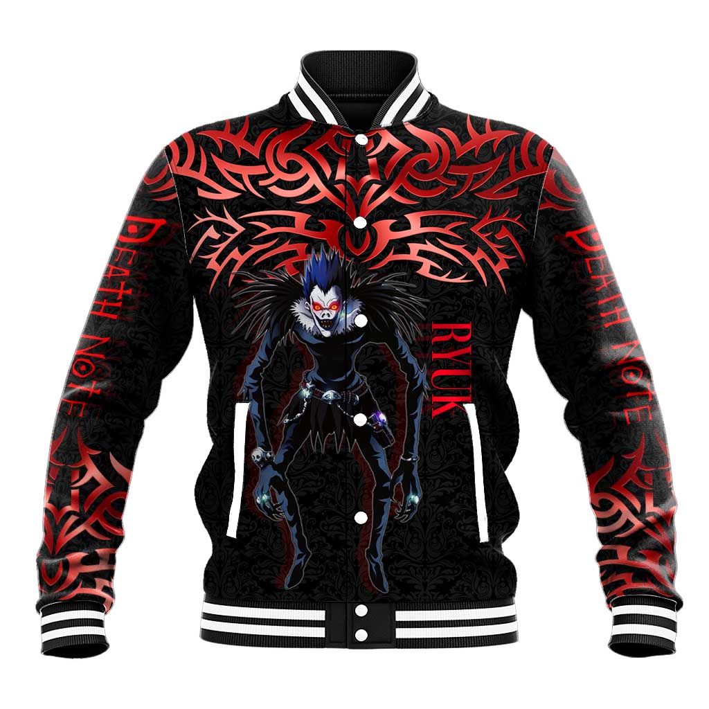 Ryuk Death Note Baseball Jacket Death Note's Ryuk - Chaos, Apples & Darkness