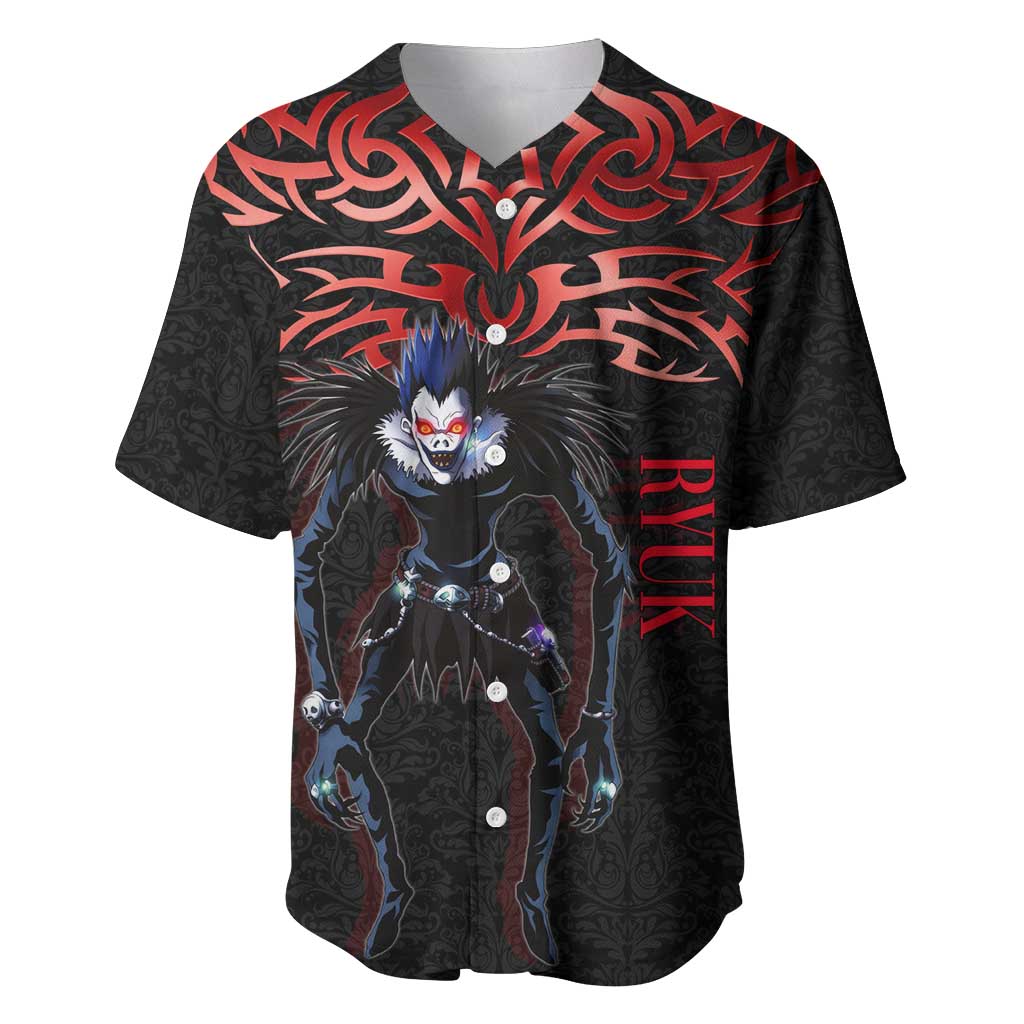 Ryuk Death Note Baseball Jersey Death Note's Ryuk - Chaos, Apples & Darkness