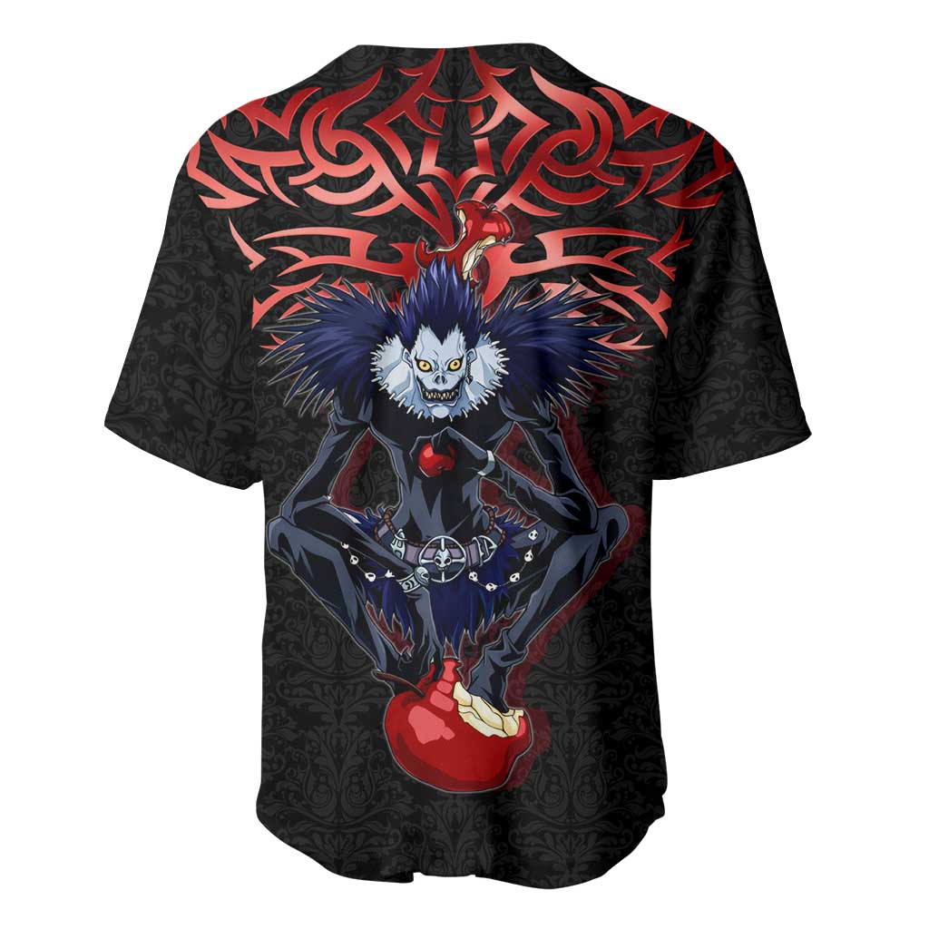 Ryuk Death Note Baseball Jersey Death Note's Ryuk - Chaos, Apples & Darkness