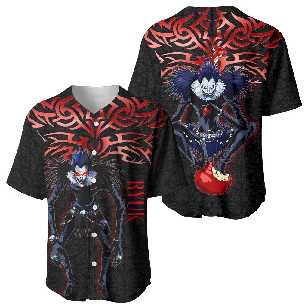 Ryuk Death Note Baseball Jersey Death Note's Ryuk - Chaos, Apples & Darkness