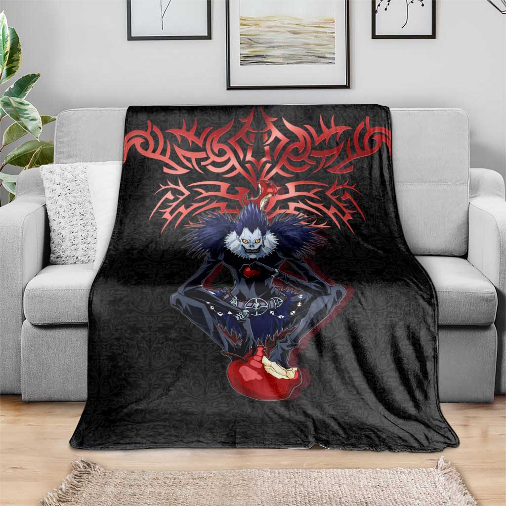 Ryuk Death Note Blanket Death Note's Ryuk - Chaos, Apples & Darkness