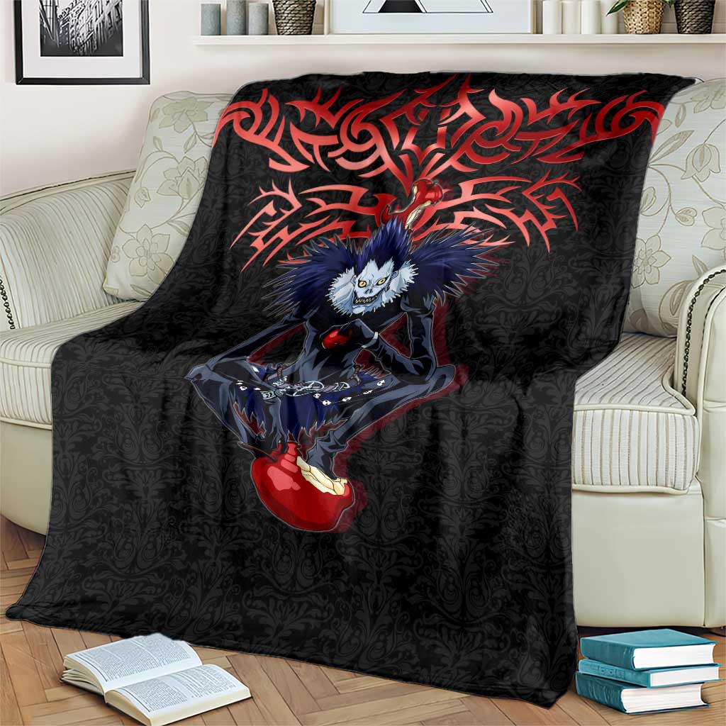 Ryuk Death Note Blanket Death Note's Ryuk - Chaos, Apples & Darkness